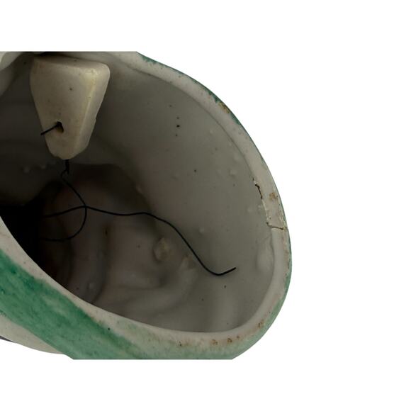 Vintage Christmas Ceramic Bell Trio Santa Snowman Teddy Bear Figurines - Picture 7 of 9